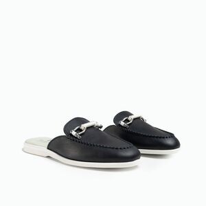 Riomar Blue Leather Slip-On Loafers. Sz 7